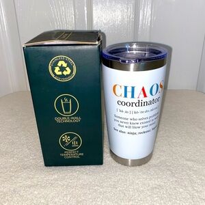 Chaos Coordinator 20 oz. tumbler. NWT